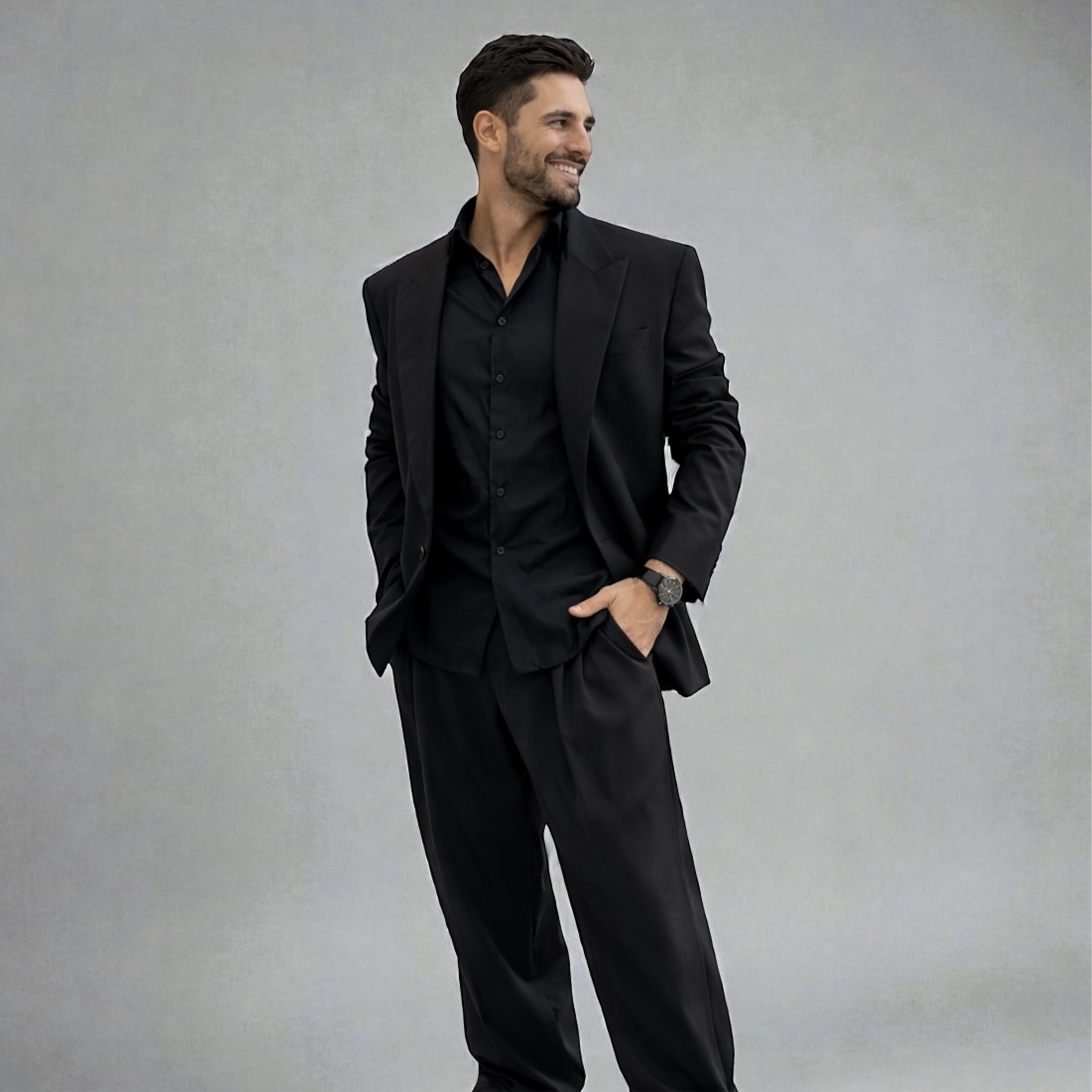 Veste coupe large (Black)